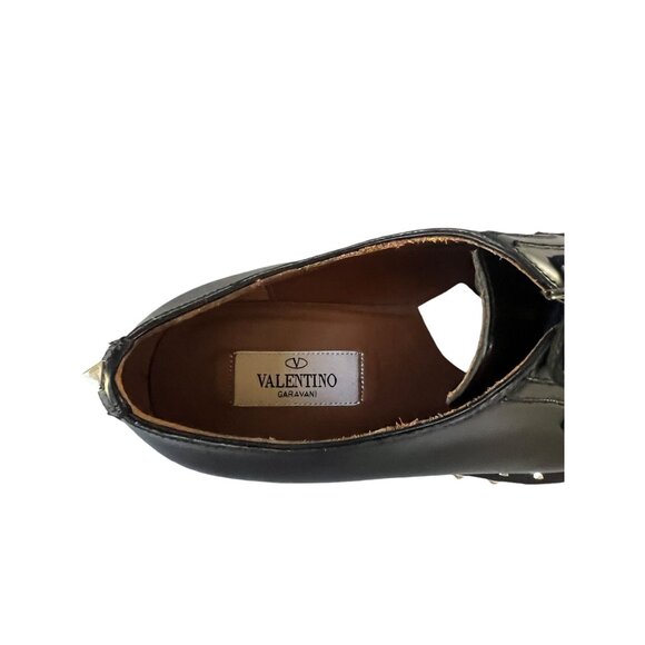 Valentino Garavani Rockstud Derby Loafers Matte Calfskin Black Size 39 NEW Flats - Picture 7 of 10